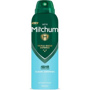 Mitchum - Triple Odor Defense 48HR Protection Deodorant Spray - Antiperspirant - Clean Control - Dermatologist Tested - 200ml