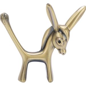 Ezelringhouder - Vintage Nostalgische Retrostijl - Mini Zinklegering Antiek - Klassieke Stijl Ringopslaghouder .