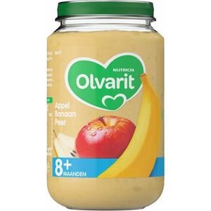 Olvarit Fruithapje 8m Appel Banaan Peer 200 gr