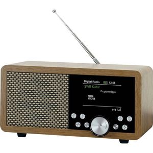 Dynavox - DBT600 - Wereldontvanger - Bruin - DAB+, FM, Bluetooth, USB, SD