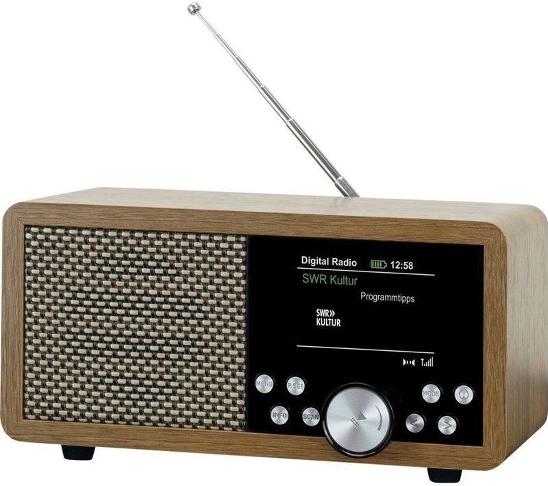 Dynavox - DBT600 - Wereldontvanger - Bruin - DAB+, FM, Bluetooth, USB, SD