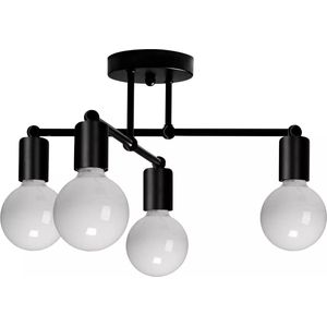 TooLight Plafondlamp 392200 - E27 - 4 Lichtpunten - Zwart