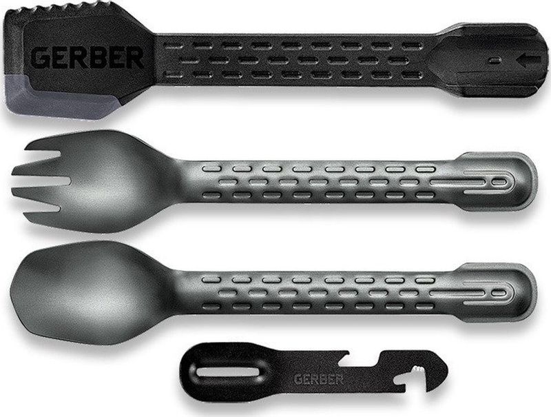 Gerber - ComplEAT - Bestekset - Zwart - 4 Onderdelen - Multifunctioneel