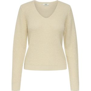 Jacqueline de Yong Trui Jdyellen V-neck Pullover Knt 15308897 Whitecap Gray Dames Maat - S