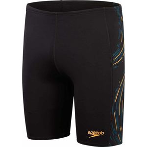 Speedo Mens Tech Panel Jammer Black /Mandarin Peel / Dark Teal