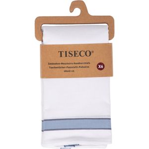 Tiseco Herenzakdoeken Alto 2 - 40x40cm - 6 Stuks - 100% Katoen - Indigo