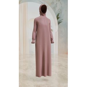 Zayna swimwear- Abaya burkini oudroze- Maat M- Valt ruim op maat- 3 delig set- zwemjurk,zwemlegging en instant hijab- waterafstotend- plakt niet aan je lijf- enkel lengte- lange burkini- boerkini- abaya model- niet doorzichtig