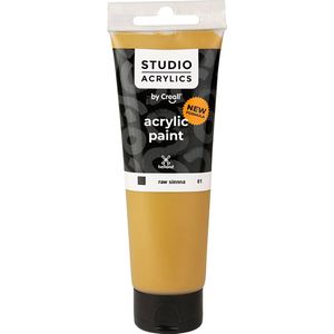 Acrylverf - Bruin Raw Sienna (#61) - Dekkend - Creall Studio - 120ml - 1 fles