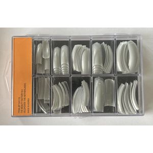 Callance Nagel Tips C-Curved Zilver 100 stuks - gelnagels - acrylnagels - gel - acryl - nagels - manicure - nagelverzorging