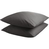 DoubleDry - Kussensloop - Antraciet - 2 Stuks - 60x70 cm