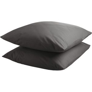 DoubleDry - Kussensloop - Antraciet - 2 Stuks - 60x70 cm