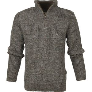 Barbour - NewTyne - Zip Trui - Donkergroen - Wol