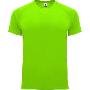 Fluorescent Groen unisex sportshirt korte mouwen Bahrain merk Roly maat XL