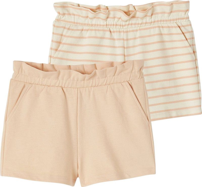 Vertbaudet Set van 2 Meisjesshorts - Korte Broeken - Roze - Katoen