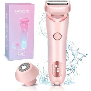 Waterdichte Elektrische- 2 in 1 Scheerapparaat Vrouwen -nat/droog - epilator en trimmer voor intieme zones