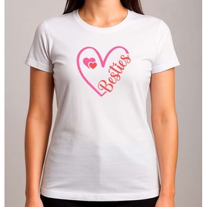 Heart Besties - T Shirt - BestFriends - Gift - Cadeau - Besties - ForeverFriends - BesteVrienden - BesteVriendinnen - VriendenVoorAltijd - AltijdSamen