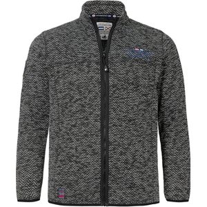 Jan Vanderstorm herren Gebreid Fleece Vest - 72/74 - zwart