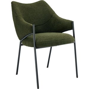 Lounge stoel Eetstoel Zachte stoel Sofa stoel Stoel met armleuningen Lamswol Pluche stof 1-delige set