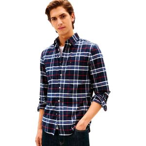 Tommy Hilfiger - Geborsteld Oxford Check - Overhemd - Wedge Blue - Regular Fit