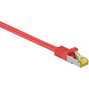 S/FTP CAT7 10 Gigabit netwerkkabel / rood - LSZH - 2 meter
