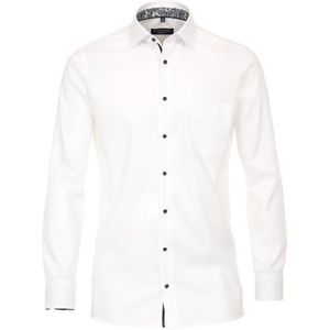 CASA MODA modern fit overhemd - structuur - wit - Strijkvriendelijk - Boordmaat: 41