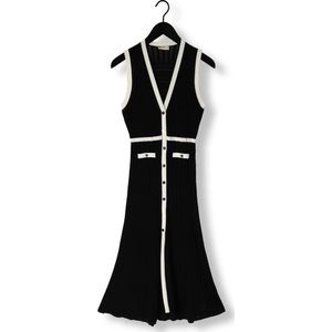 Liu Jo Crepe Fancy Lady Dress Jurken Dames - Kleedje - Rok - Jurk - Zwart - Maat M