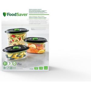 FoodSaver Fresh 2.0 Vershouddozen 3 Stuks - 700 ml, 1.2 liter en 1.8 liter