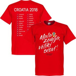 Kroatië Mala Zemlja, Veliki Snovi WK 2018 Selectie T-Shirt - Rood - XS