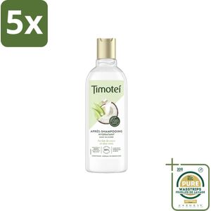 5 x Timotei - Crèmespoeling - Kokosmelk & Aloe Vera - Droog Tot Normaal Haar - 300ml - Grootverpakking - Haarspoeling - Kokosmelk - Aloe Vera - Droog Haar - Normaal Haar