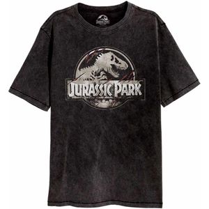 Jurassic Park - Scratched Logo T-Shirt Vintage Black-M