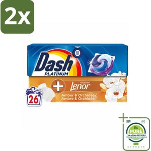 Dash – Wasmiddelcapsules – 4in1 Pods Amber & Orchidee – 26 capsules - Voordeelverpakking - 2 stuks - Wasmiddel - Waspod