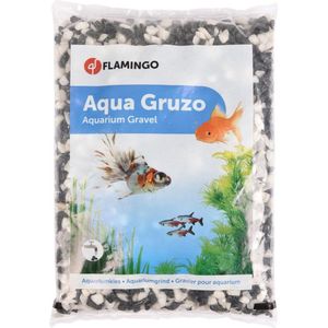 Flamingo - Aquariumgrind Gruzo - Zwart/Wit - 1 kg