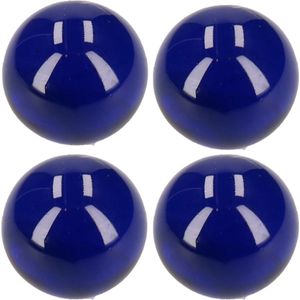 4x stuks knikker donkerblauw 6 cm - bonken - Mega knikkers speelgoed