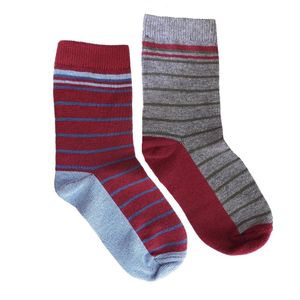 iN ControL multipack STRIPE socks - bordeaux/grey melange