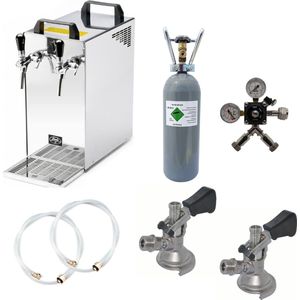 Complete set - Biertap - Kontakt 40 2-kraans droogkoeler, 50 liter/u - Biertap, Beertender, Thuistap, Bierkoeler .