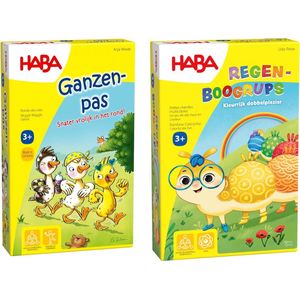Haba Set van 2 spellen vanaf 3 jaar: Regenboogrups - Ganzenpas