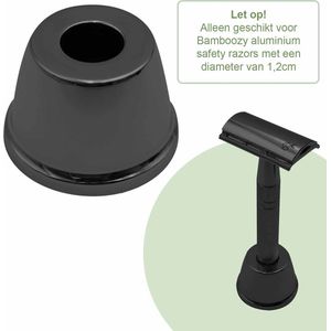 Losse Safety Razor Houder Aluminium Glossy Zwart Black - Alleen geschikt voor Bamboozy Aluminium Safety Razors