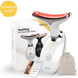 Novani Huidverjongingsapparaat - Facelift Apparaat - Huidverzorging - LED Technologie - Verminderen van Acne, Lijnen en Rimpels - LED Behandeling