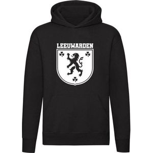 Leeuwarden Wapen | Unisex | Trui | Sweater | Hoodie | Capuchon | Zwart | Stad | Friesland | Nederland | Cadeau
