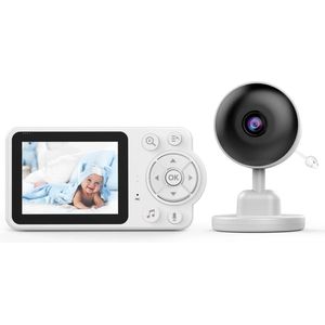 Rustive Babyfoon - Elektronisch - Beveiligingscamera Voor Pasgeboren Baby - 2,8 Inch Lcd-Scherm - Op Afstand Bestuurbaar