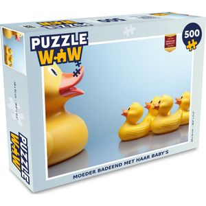 Puzzel Badeenden - Geel - Blauw - Legpuzzel - Puzzel 500 stukjes