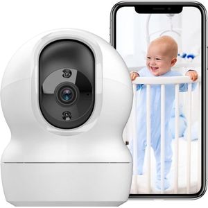 Draadloze Babyfoon met Camera en App – Babyfoon met Camera en App – Baby Camera met Bewegingsdetectie – Huisdierencamera met App – Petcam – Babyfoon met Camera Bestverkocht - Wit