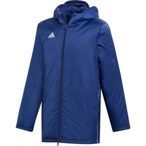 adidas - Core 18 Stadium Jacket Youth - Kinder voetbaljas - 116 - Blauw