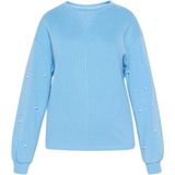Usha - Fashion Look - Sweatshirt - Hemelsblauw - Losse Pasvorm - Lange Mouw