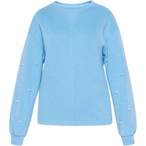 Usha - Fashion Look - Sweatshirt - Hemelsblauw - Losse Pasvorm - Lange Mouw