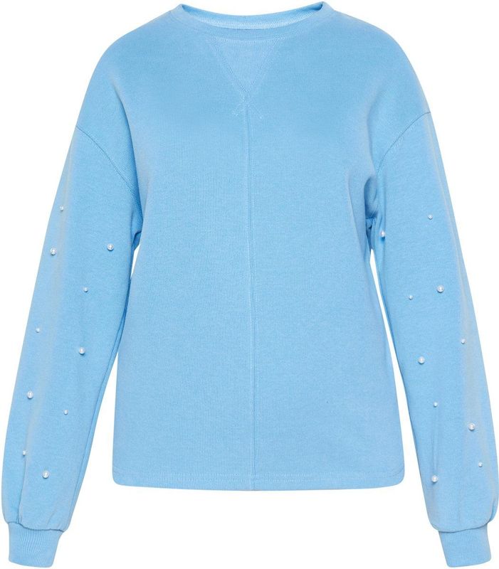 Usha - Fashion Look - Sweatshirt - Hemelsblauw - Losse Pasvorm - Lange Mouw
