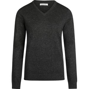 Steppin' Out Dames Pullover V-hals Merinowol Antraciet - Maat S - Heren - Pullovers