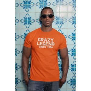 1986 Jaar Oranje T-shirt Heren - Maat 3XL - Legend - Verjaardag Cadeau Mannen - Limited Edition