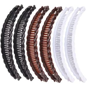 6 stuks Haarklem - Bananenklem - Haarclip - Dubbele Kam Haarspelden - 15 cm Grote Haarspelden - Dameshaarspelden - Stijlvolle en Eenvoudige Haarspelden - Breekbestendig - Kerstcadeau - Haarspelden voor Dik en Dun Haar - 3 Kleuren