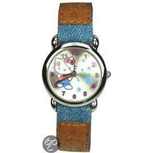 Hello Kitty - Horloge - Textiel - 25 mm - Blauw